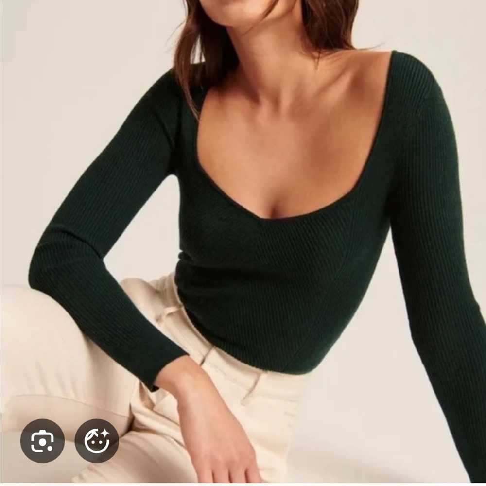 Abercrombie & Fitch Ribbed Knit Top